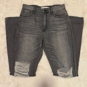 Hidden High Waisted Distressed Jeans